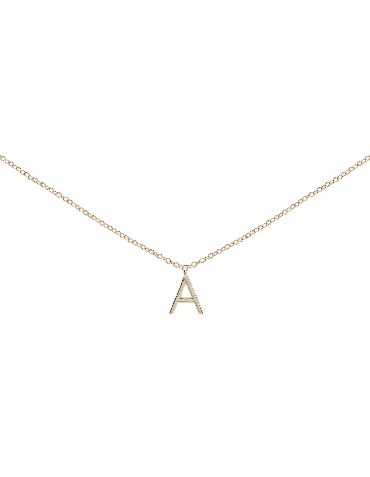 Elly Lou Timeless Initial Necklace- A- Silver