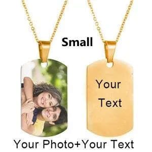 Engraving Photo Pendant Necklace