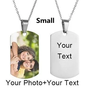 Engraving Photo Pendant Necklace