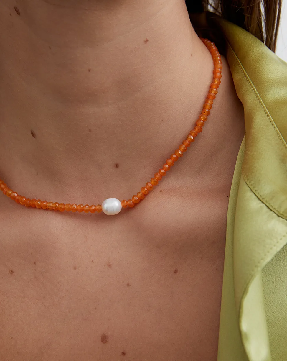 Entienne Necklace in Orange