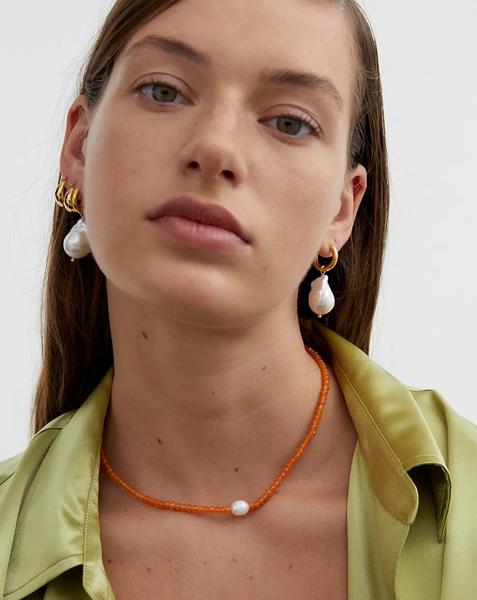 Entienne Necklace in Orange