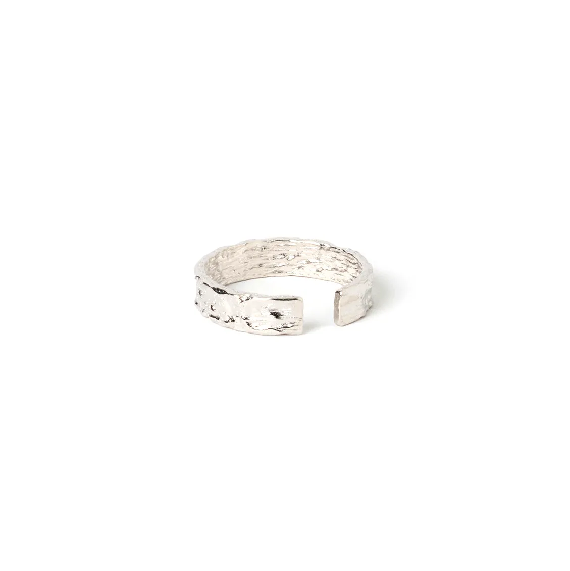 Eros Silver Textured Ring - Medium