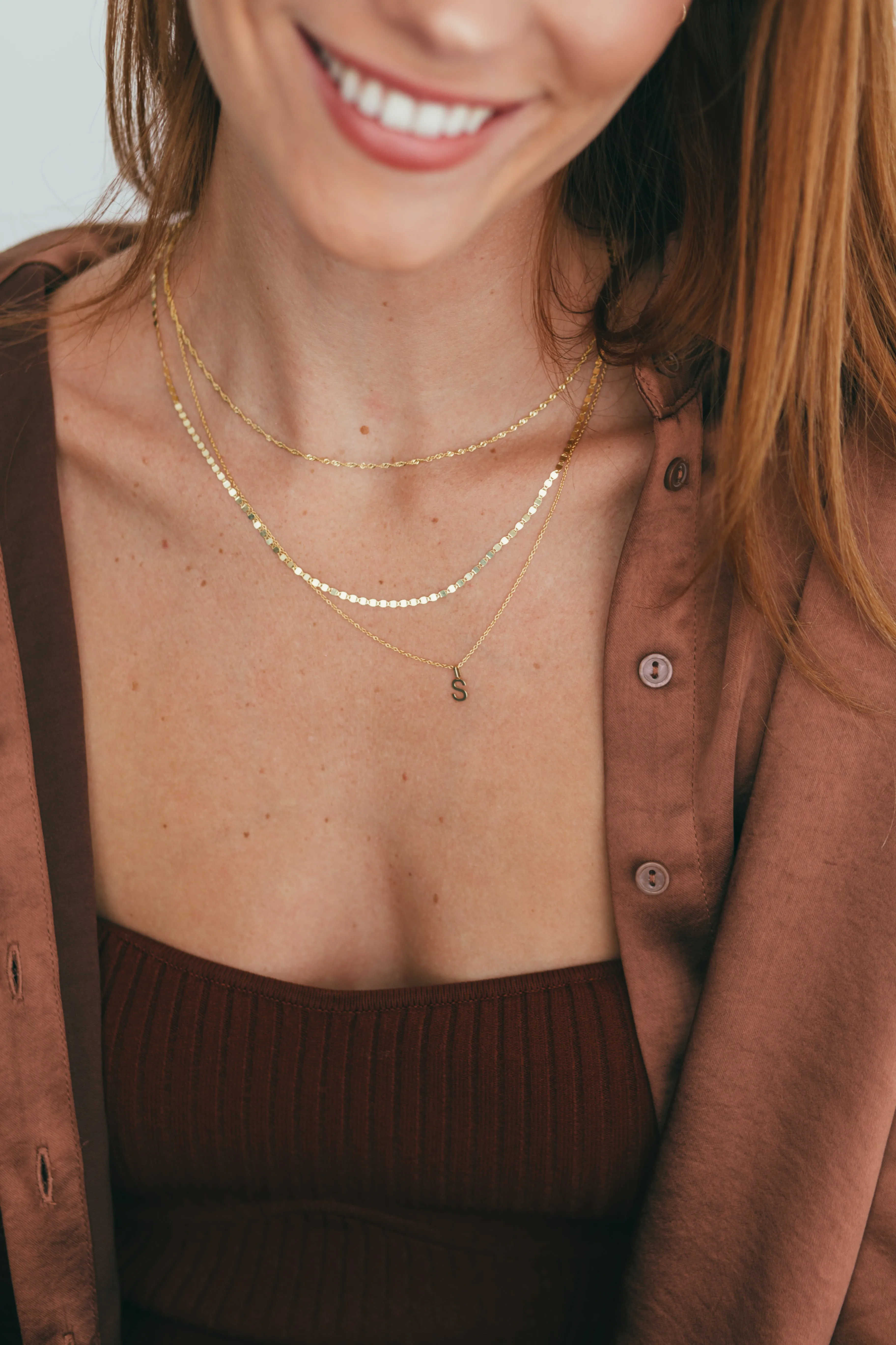 Flat Mirror Gold Choker Necklace