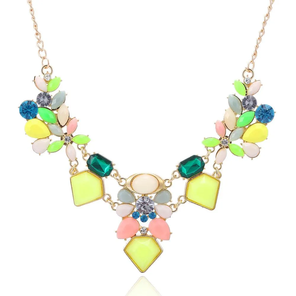 FLOWER POWER CHUNKY NECKLACE