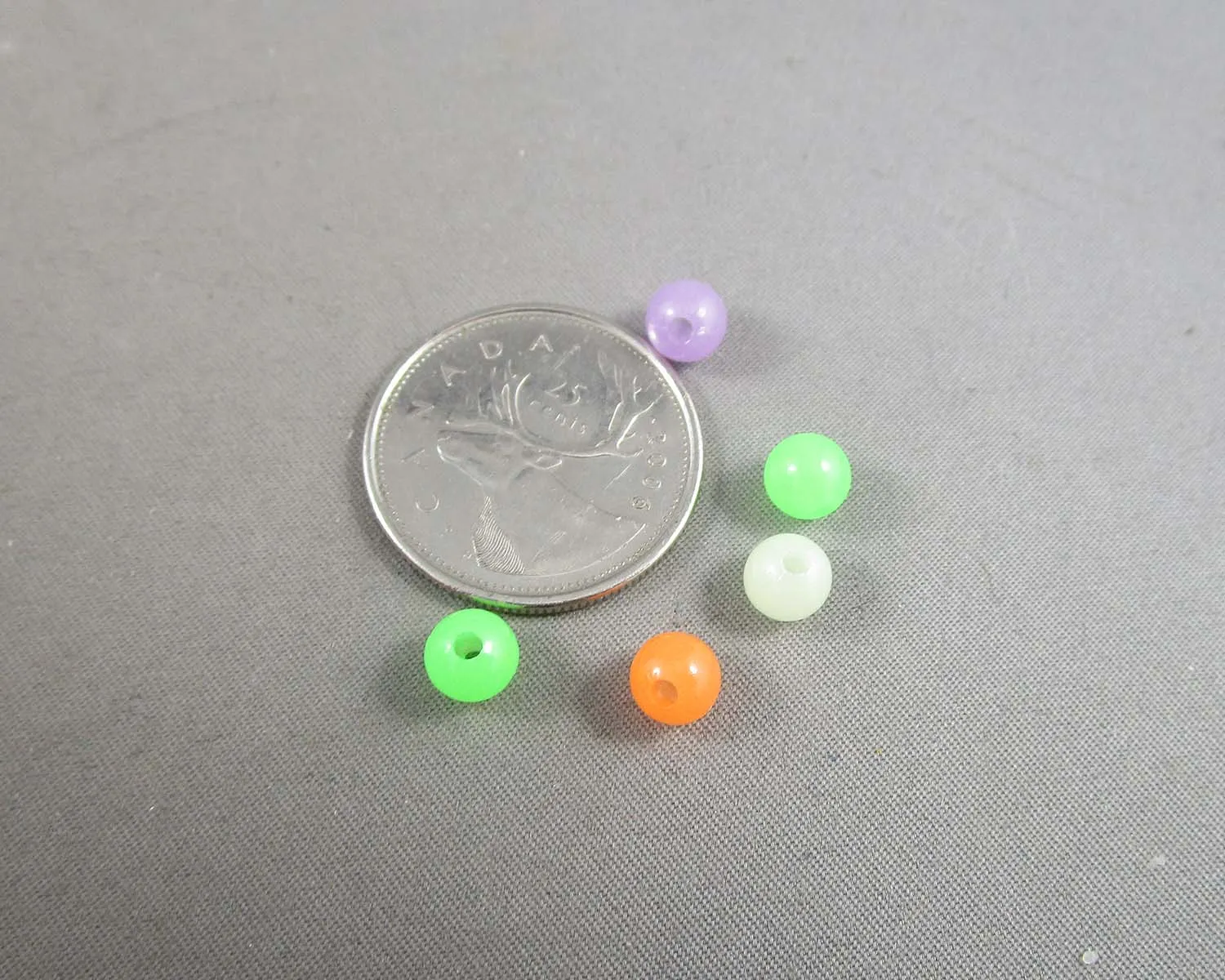 Glow in the Dark Beads Mixed Color Acrylic Various Sizes