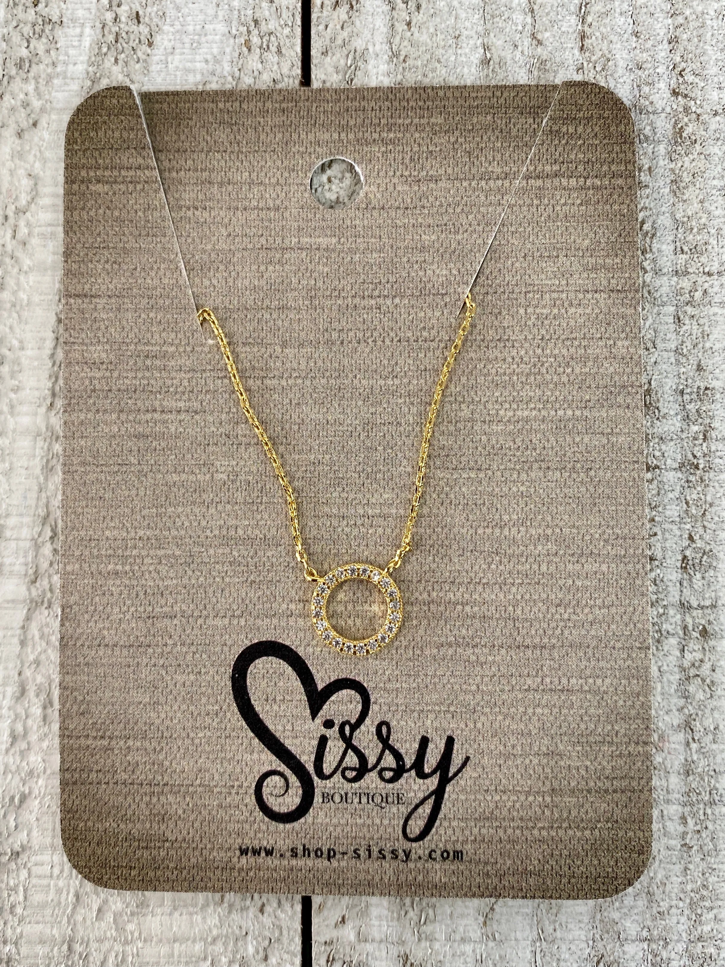 GOLD CIRCLE PENDANT NECKLACES