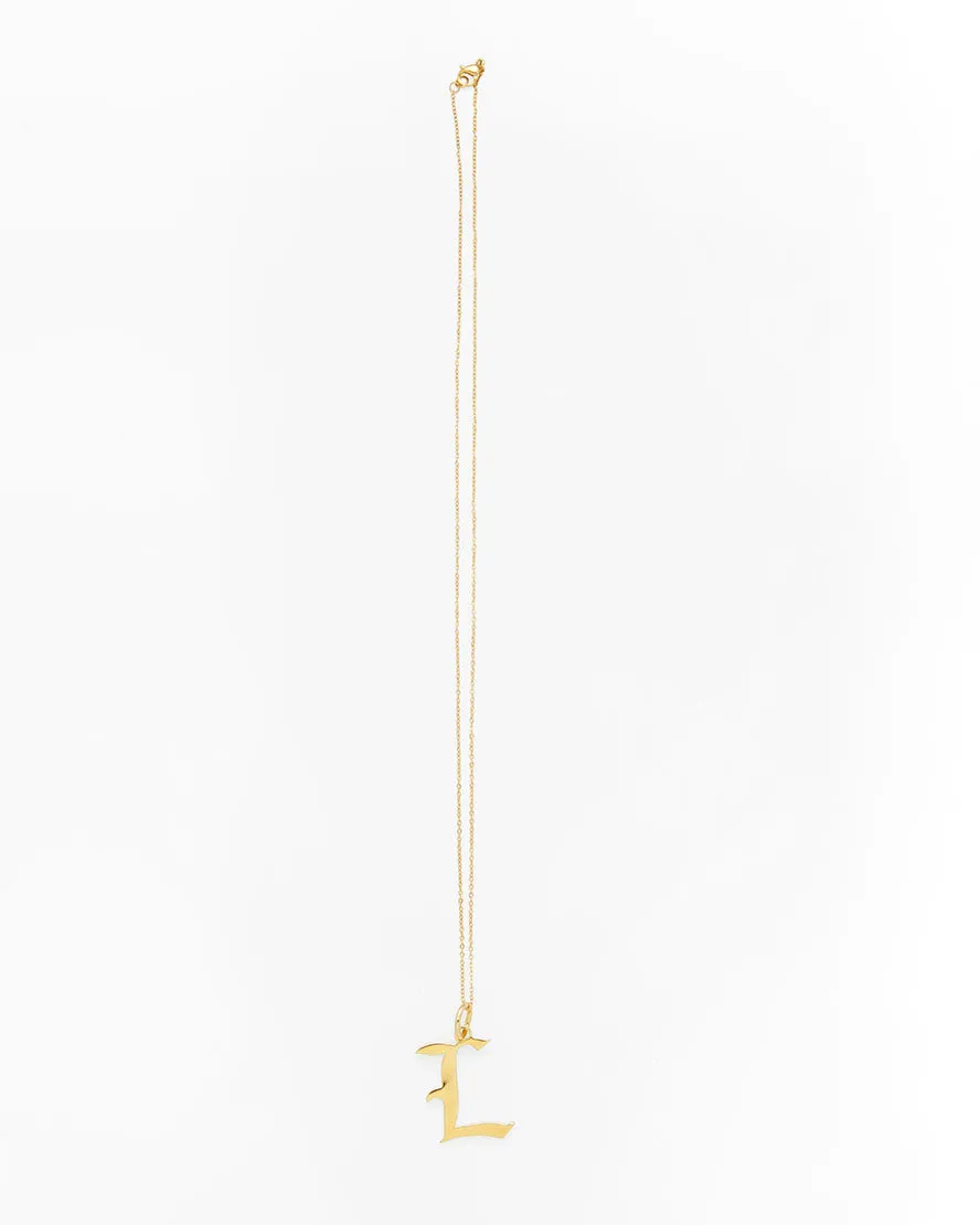 Gold Letter L Necklace