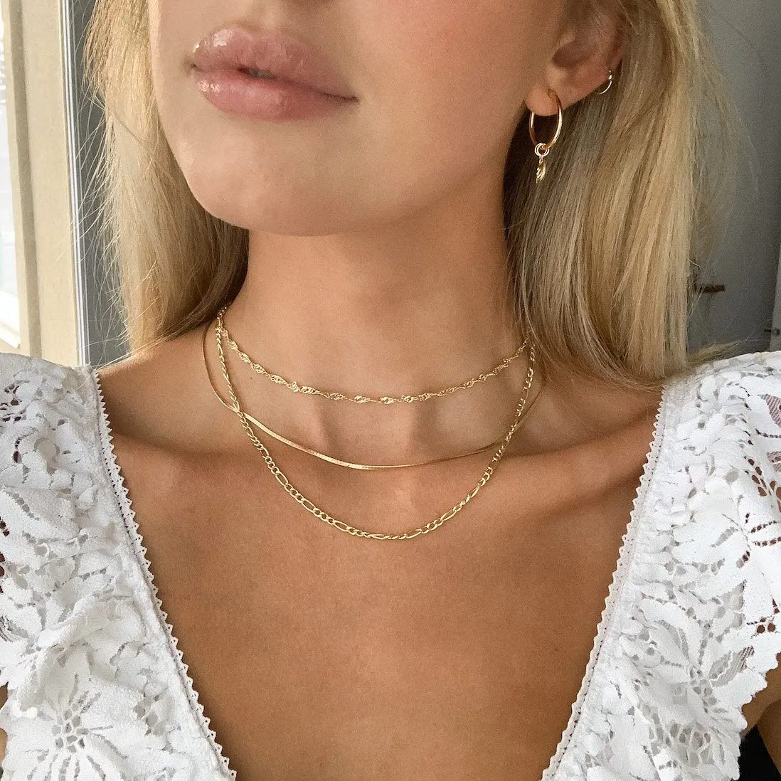 Gold Vermeil Herringbone Necklace