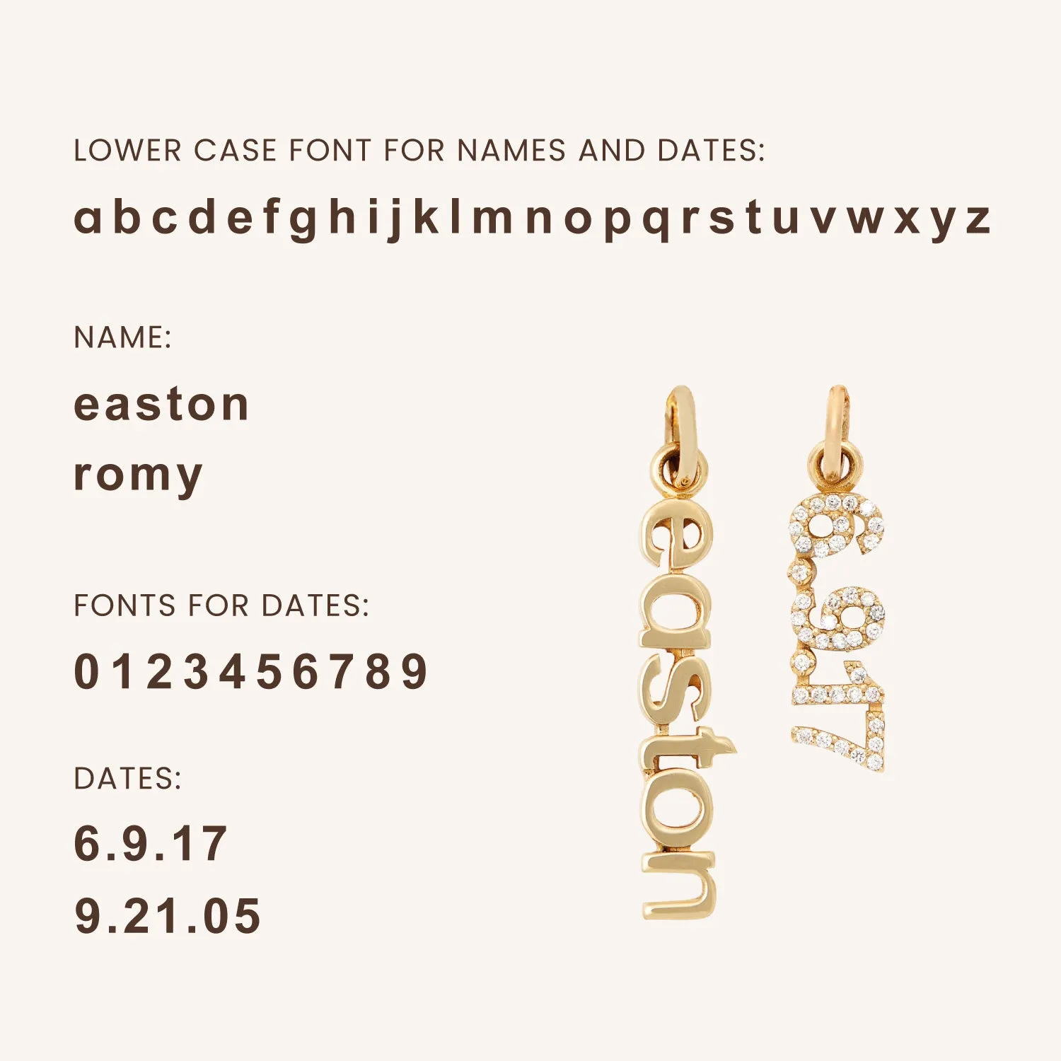 Gold Vertical Name Necklace