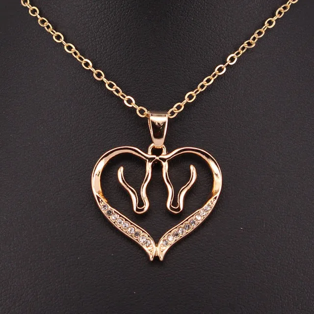 Gorgeous Horse Heart Necklaces