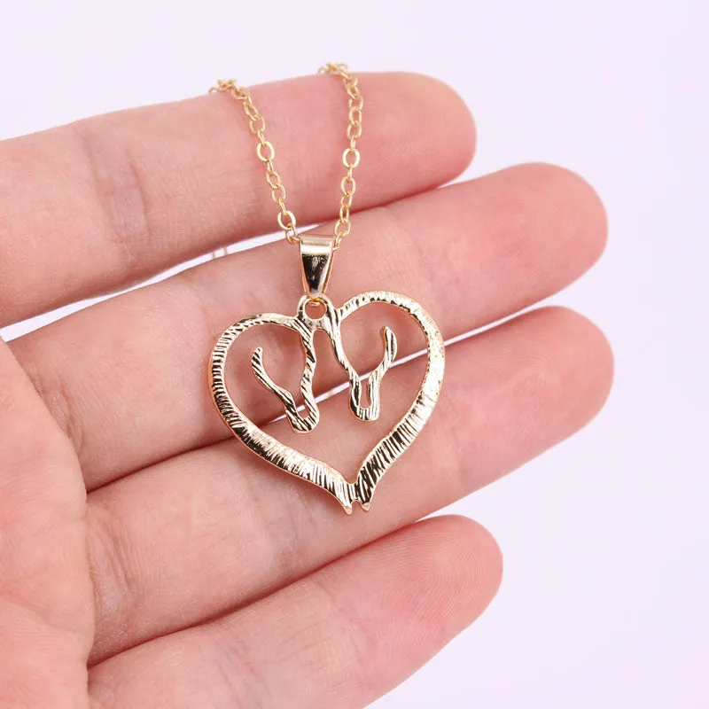 Gorgeous Horse Heart Necklaces