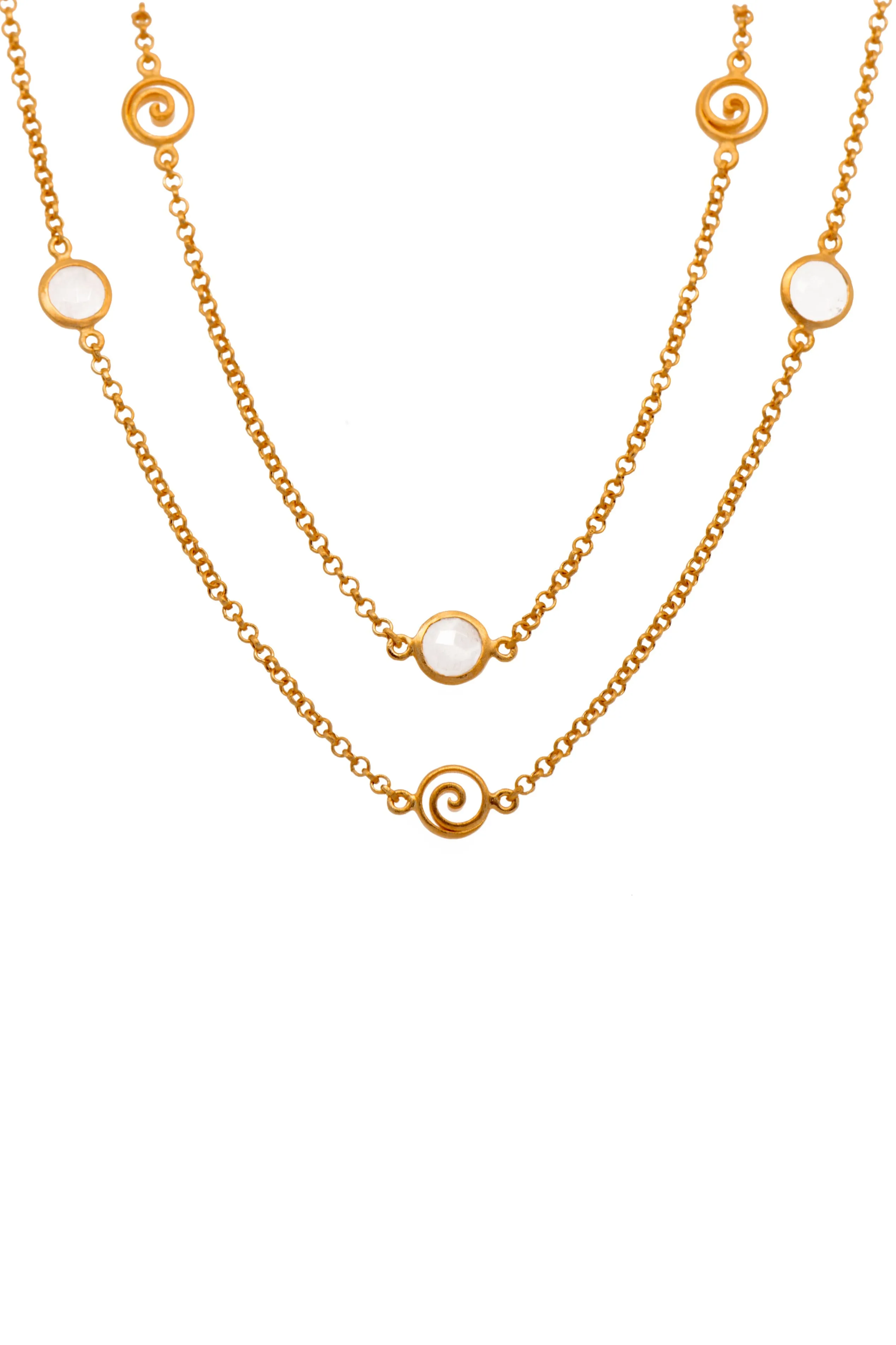 Gratitude Swirl 36" Necklace 24K Gold Vermeil