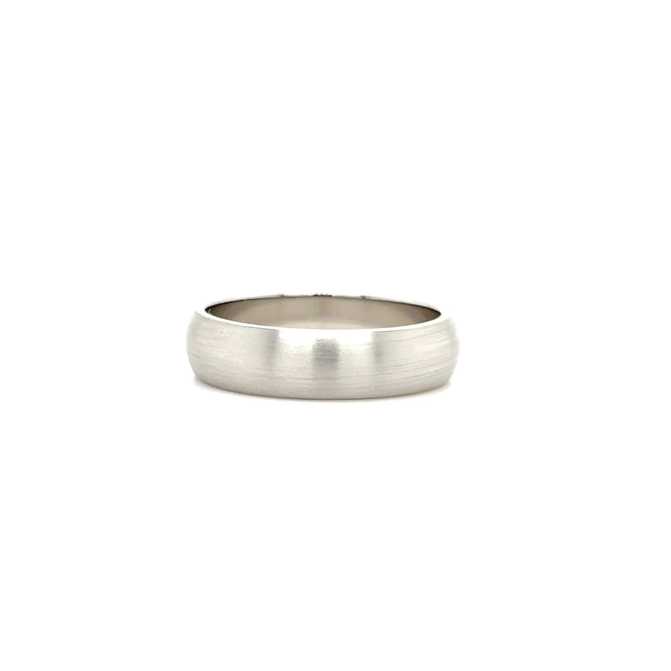 Half Round 5mm Ring with Satin Finish in Platinum