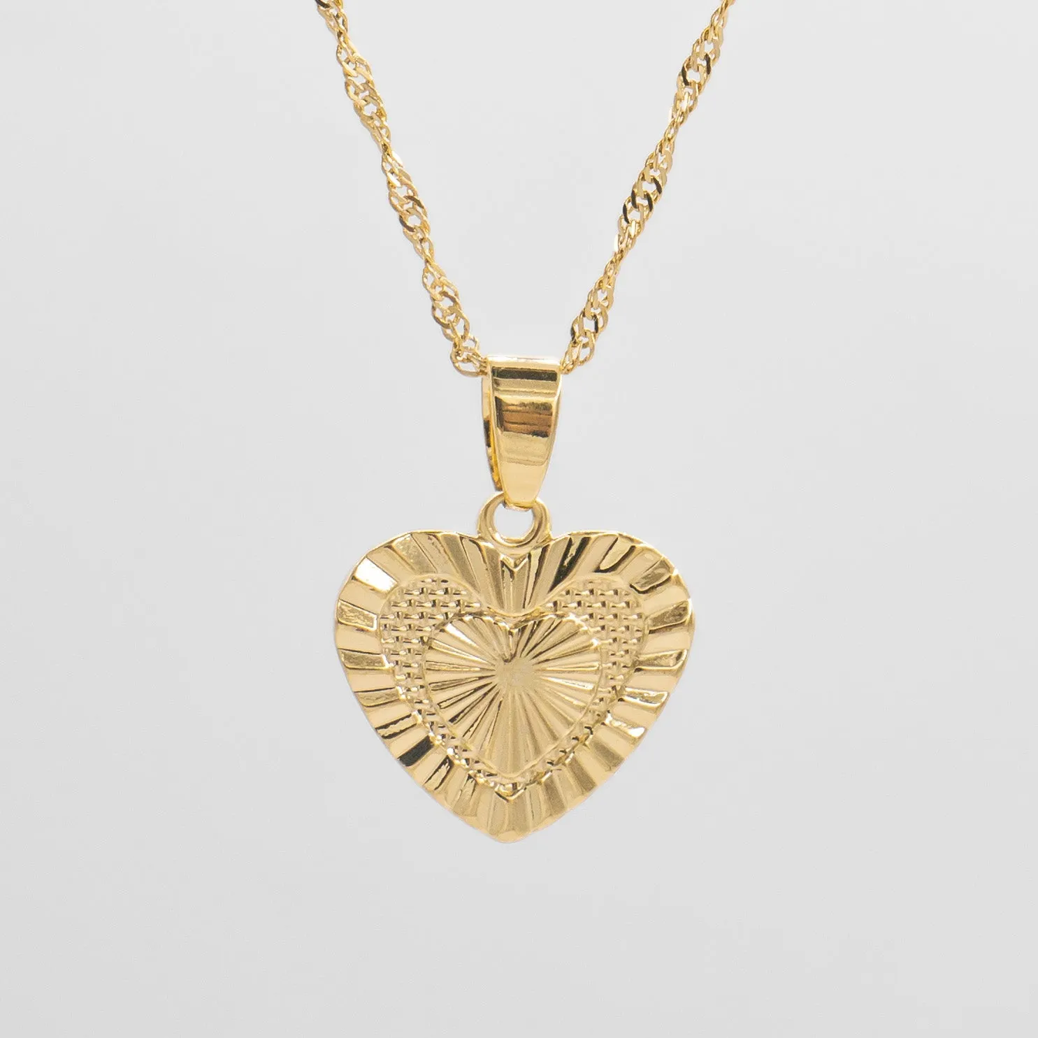 Heart Pendant Necklace | Gold