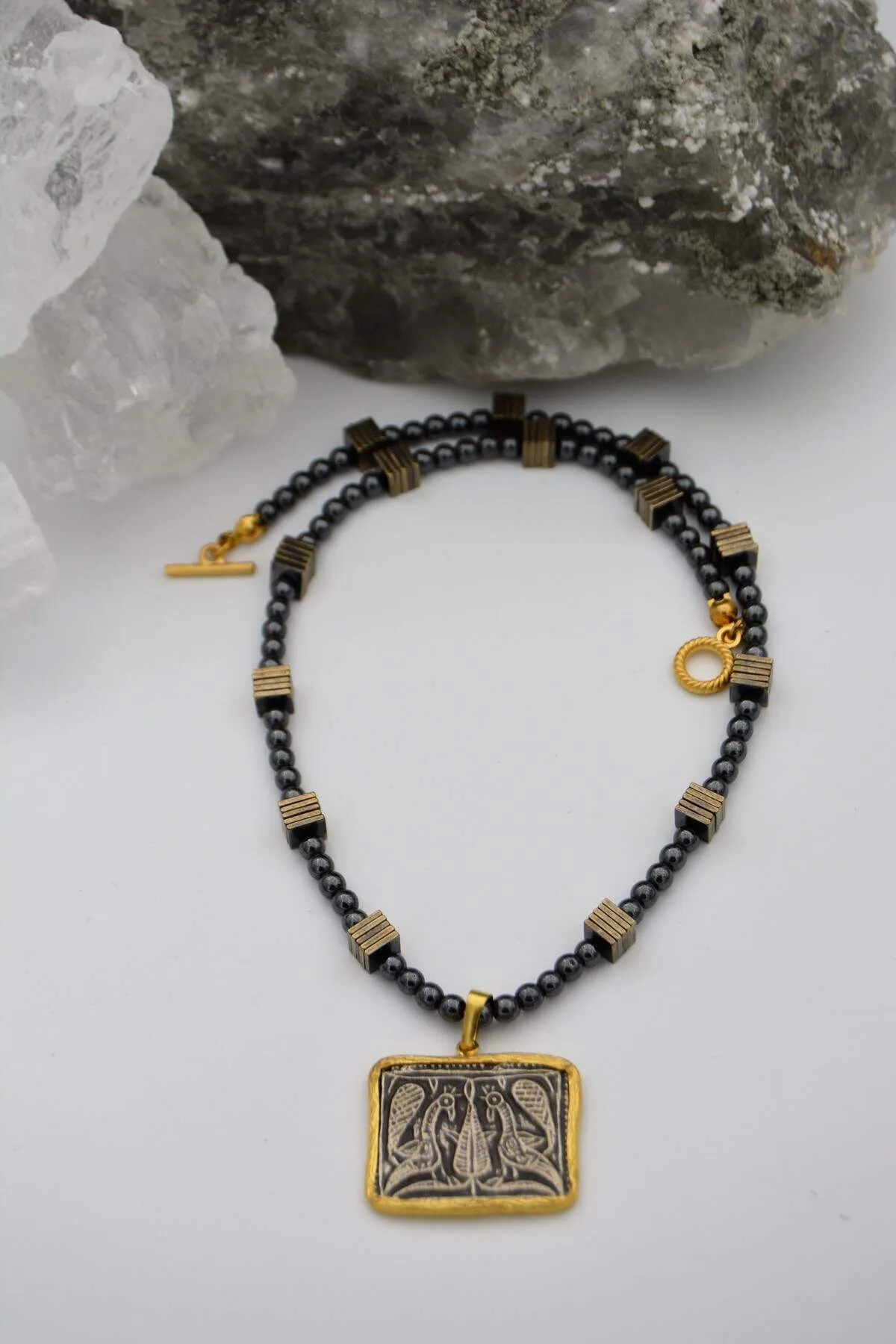 Hematite Stone Design Healing Necklace