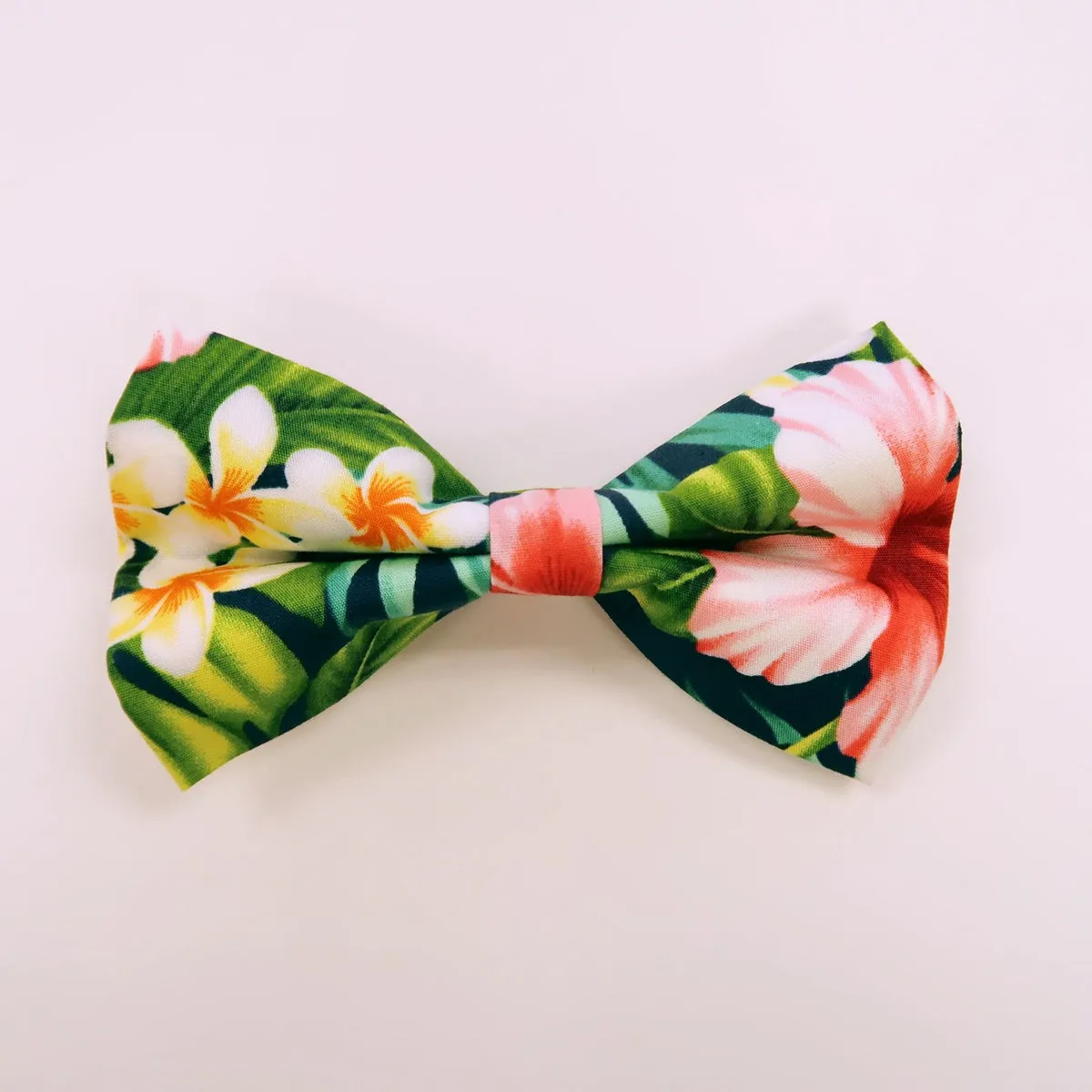 Hibiscus Floral Print Dog's Bow Tie | Pet Fashion