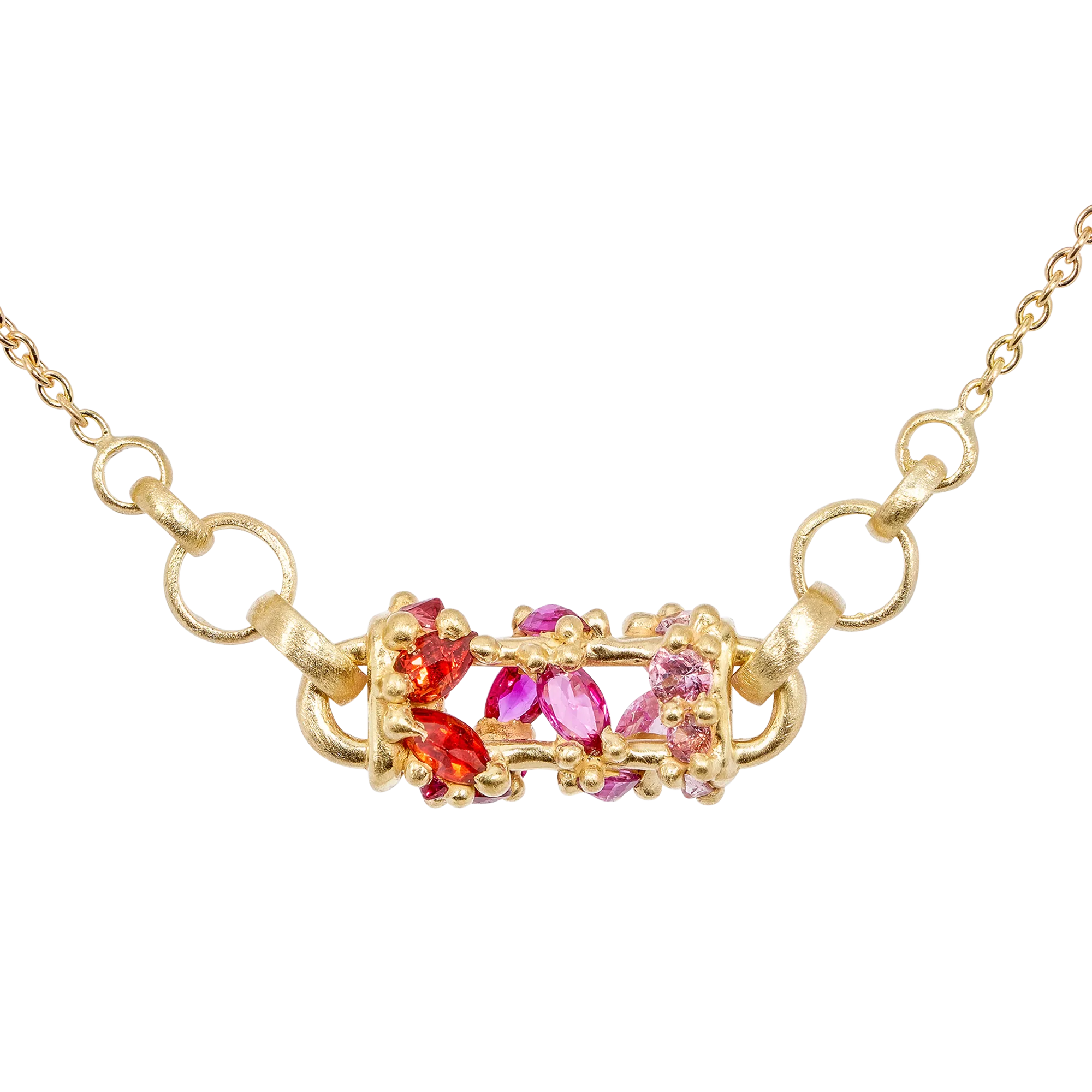 Horizontal Plum Blossom Fontaine Necklace - 11124