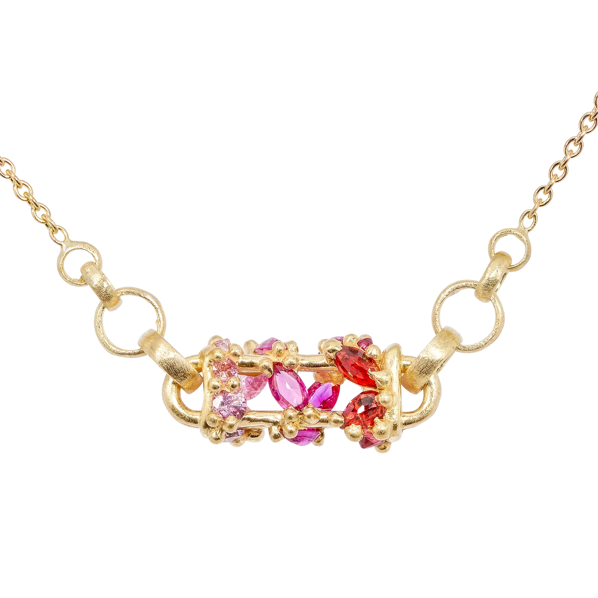 Horizontal Plum Blossom Fontaine Necklace - 11124