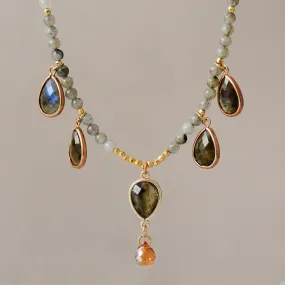 Labradorite Beads & Pendants Necklace