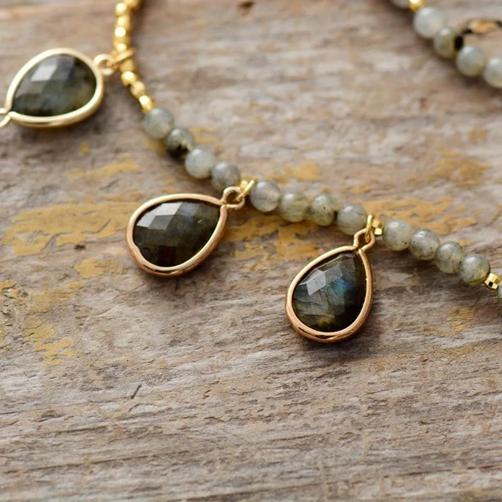 Labradorite Beads & Pendants Necklace