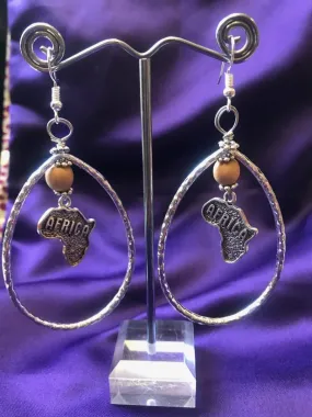 LARGE African Map Hoops