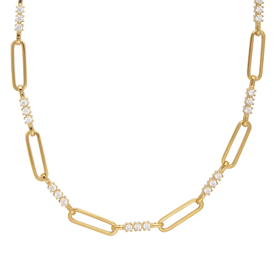 Link Topaz 14K Gold Vermeil Necklace