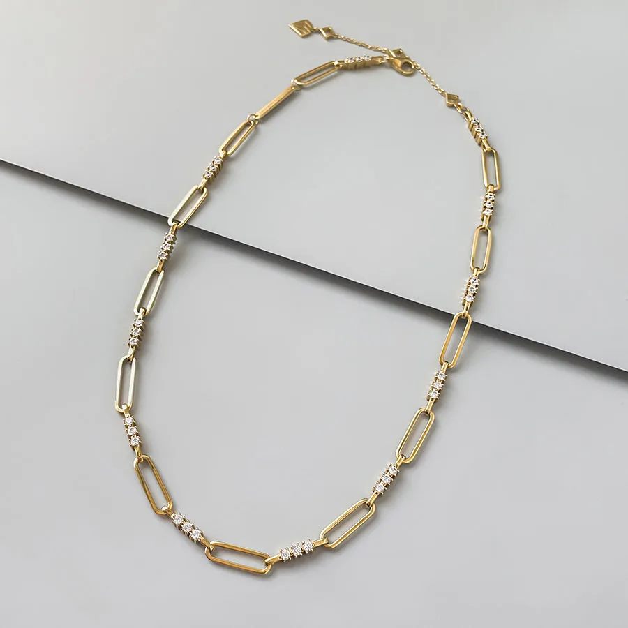 Link Topaz 14K Gold Vermeil Necklace