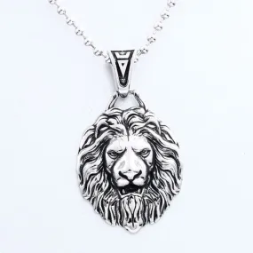 Lion and Tiger Silver Necklaces