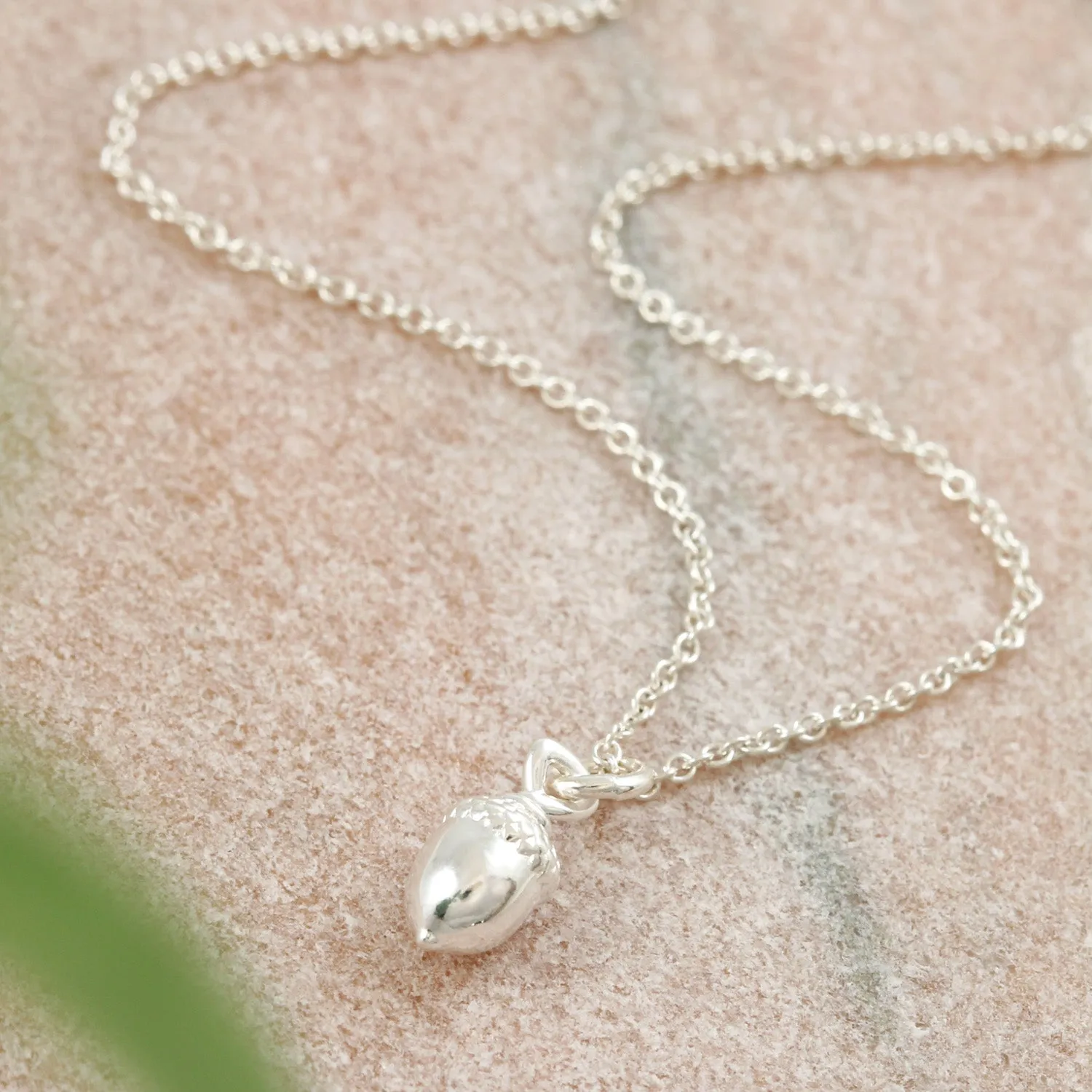 Little Acorn Silver Necklace