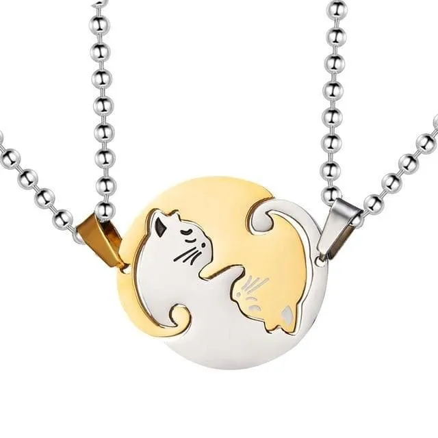 Matching Cat Necklaces for Couples