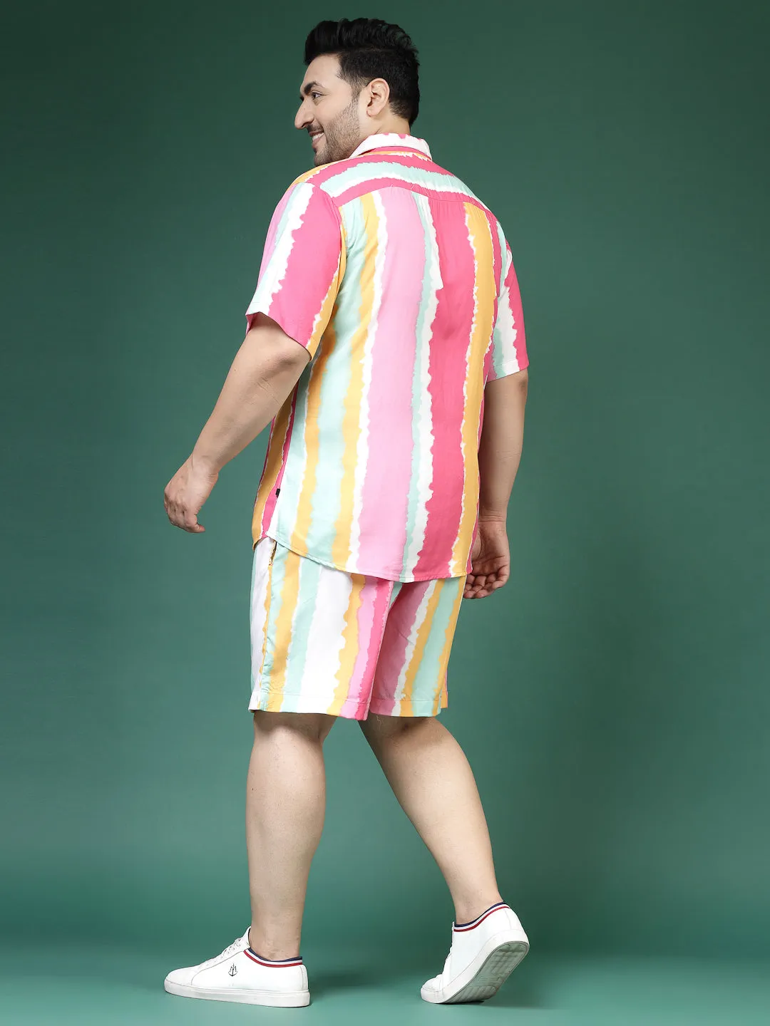 Men's Vibrant Stripes Co-ords