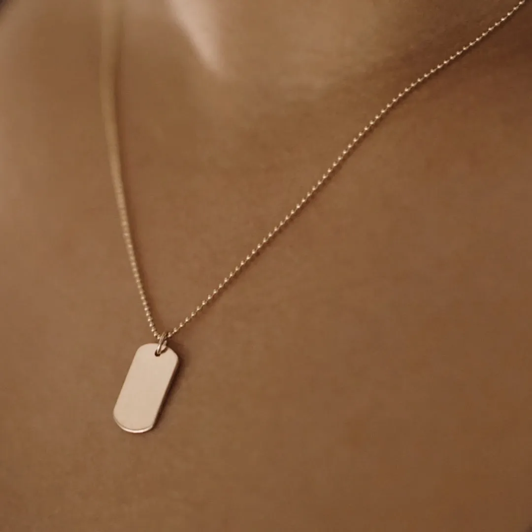 Modern Dog Tag Necklace