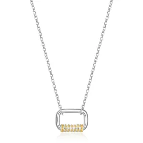 Oblong Pave Necklace