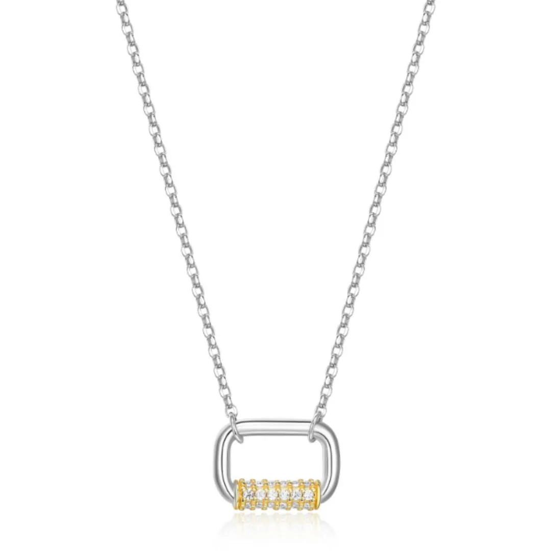 Oblong Pave Necklace