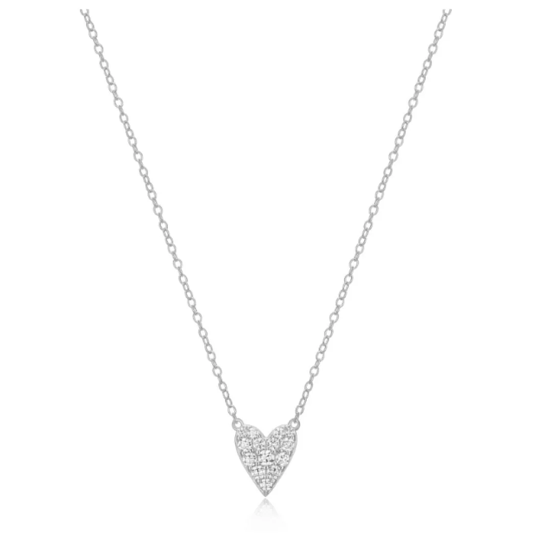 Pave Heart Necklace