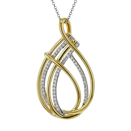 Pendant Necklace in 18k Gold with Diamonds