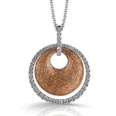 Pendant Necklace in 18k Gold with Diamonds