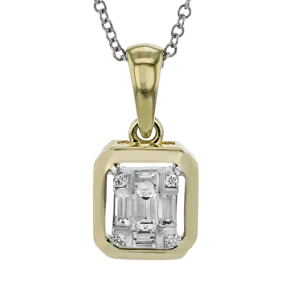 Pendant Necklace in 18K Gold with Diamonds