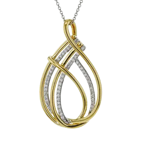 Pendant Necklace in 18k Gold with Diamonds