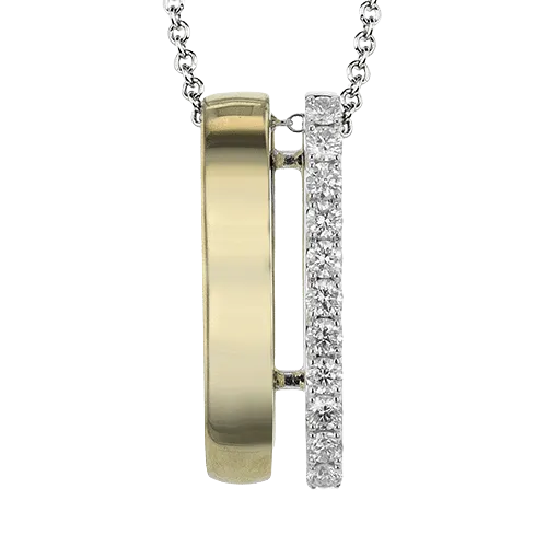 Pendant Necklace in 18k Gold with Diamonds