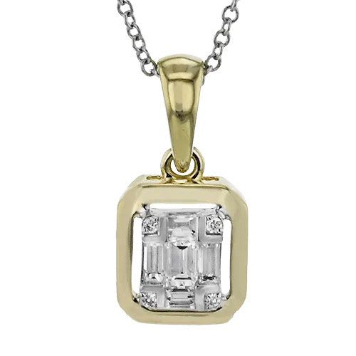 Pendant Necklace in 18K Gold with Diamonds