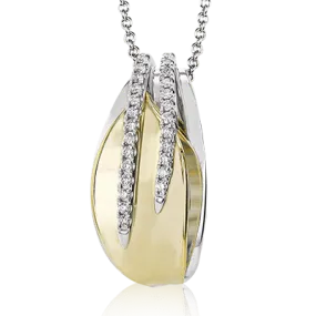 Pendant Necklace in 18k Gold with Diamonds