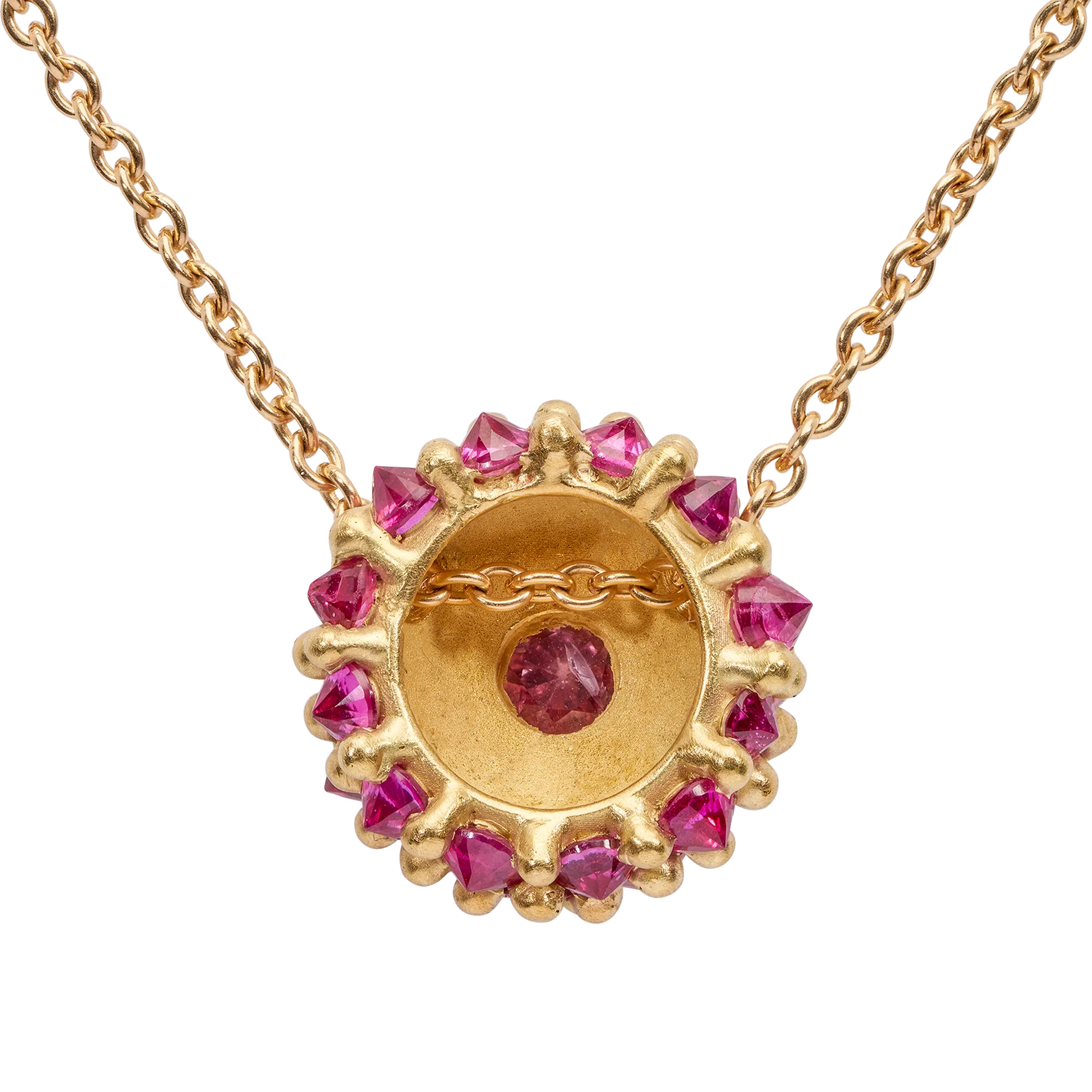 Chic Pink Sputnik-Inspired Necklace - Model 9294