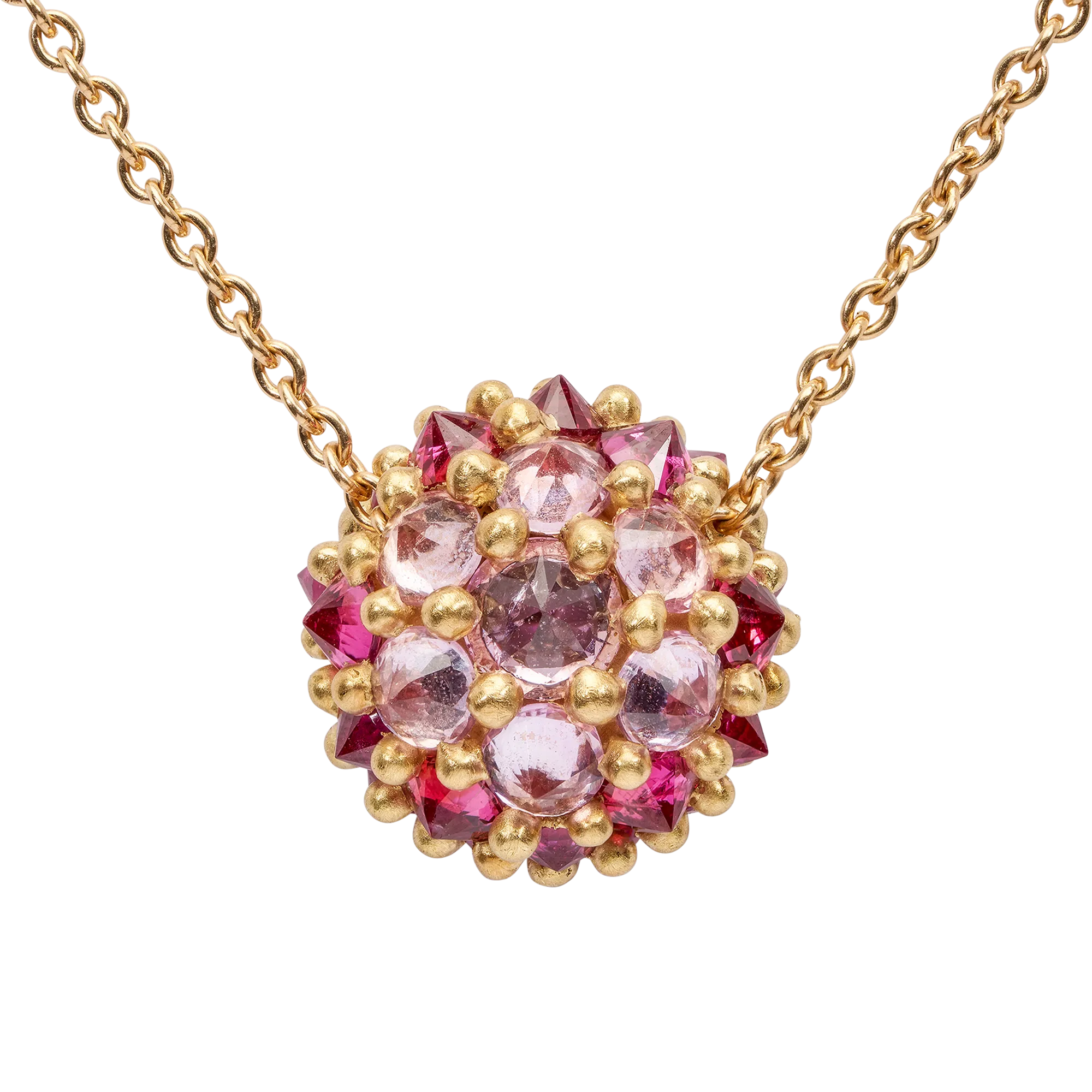 Chic Pink Sputnik-Inspired Necklace - Model 9294