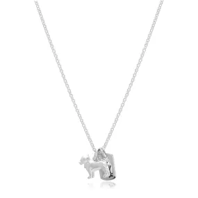 Pug Personalised Silver Dog Tag Necklace