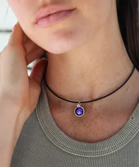 Purple Moon Simplicity Choker Necklace