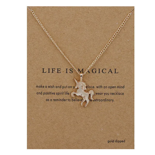 "Life Is Magical" Unicorn Statement Necklace