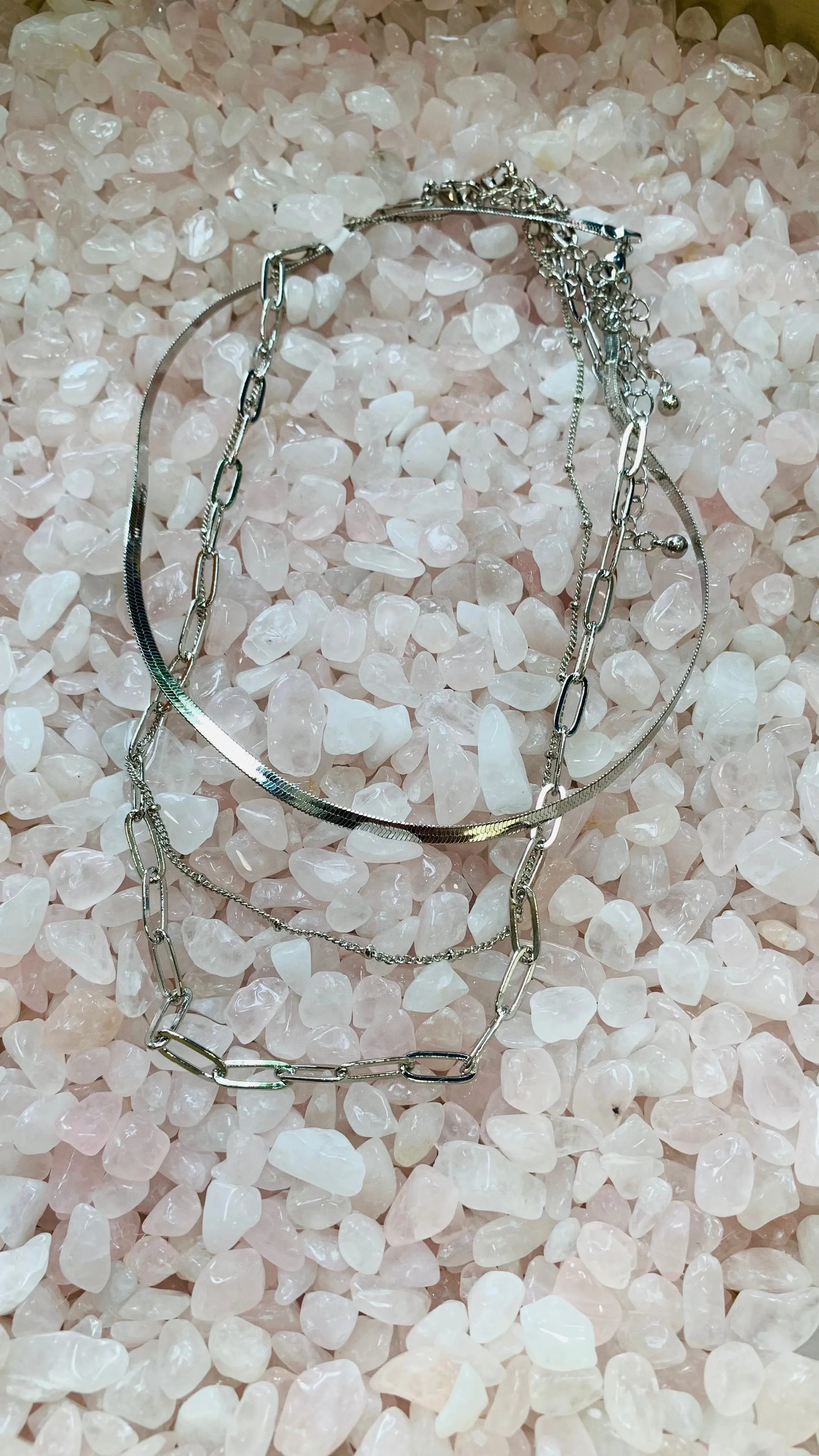 Reese Silver Tri Chain Necklaces