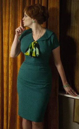 retro wiggle dress with chiffon tie