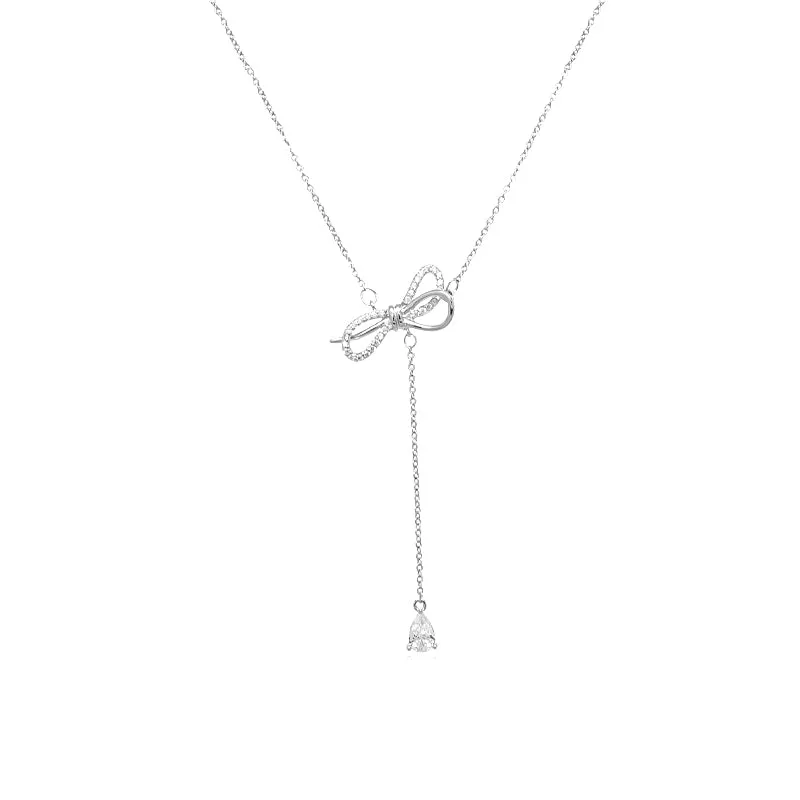 Ribbon Cubic Zirconia Necklace